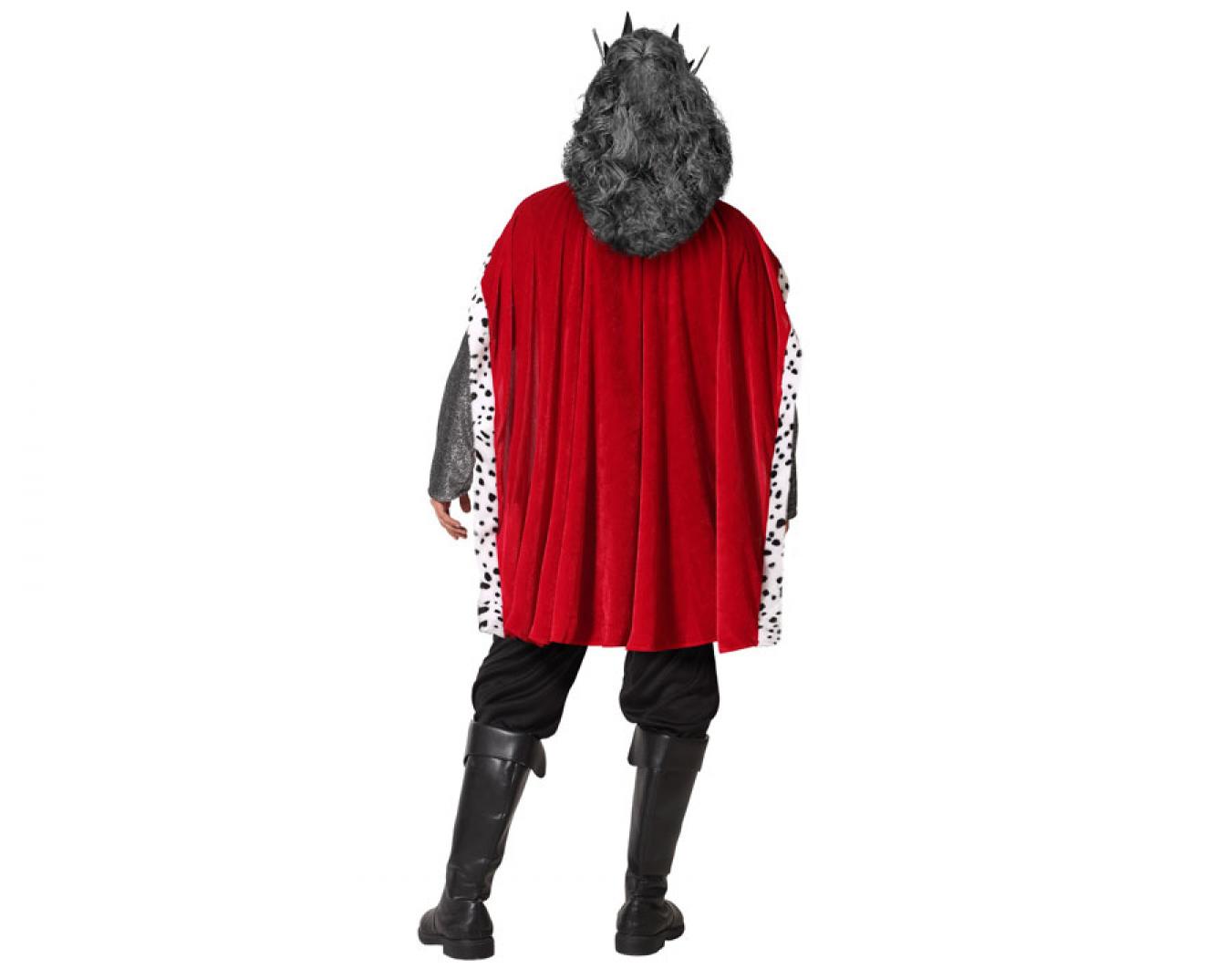 Roi médiéval à cape rouge taille XL