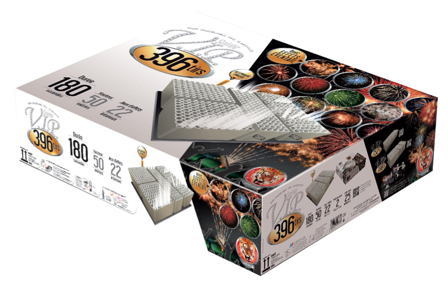 Feu automatique Pyragric Soirée VIP 396 coups en stock en magasin