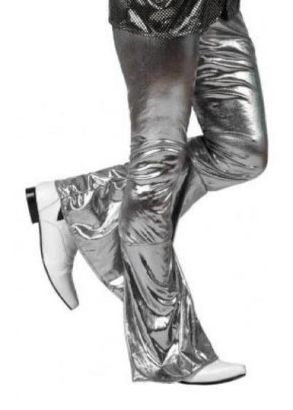 Pantalon disco argent taille S