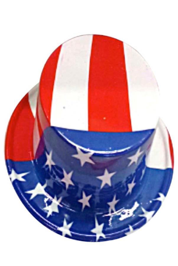 Haut de forme oncle sam USA pvc