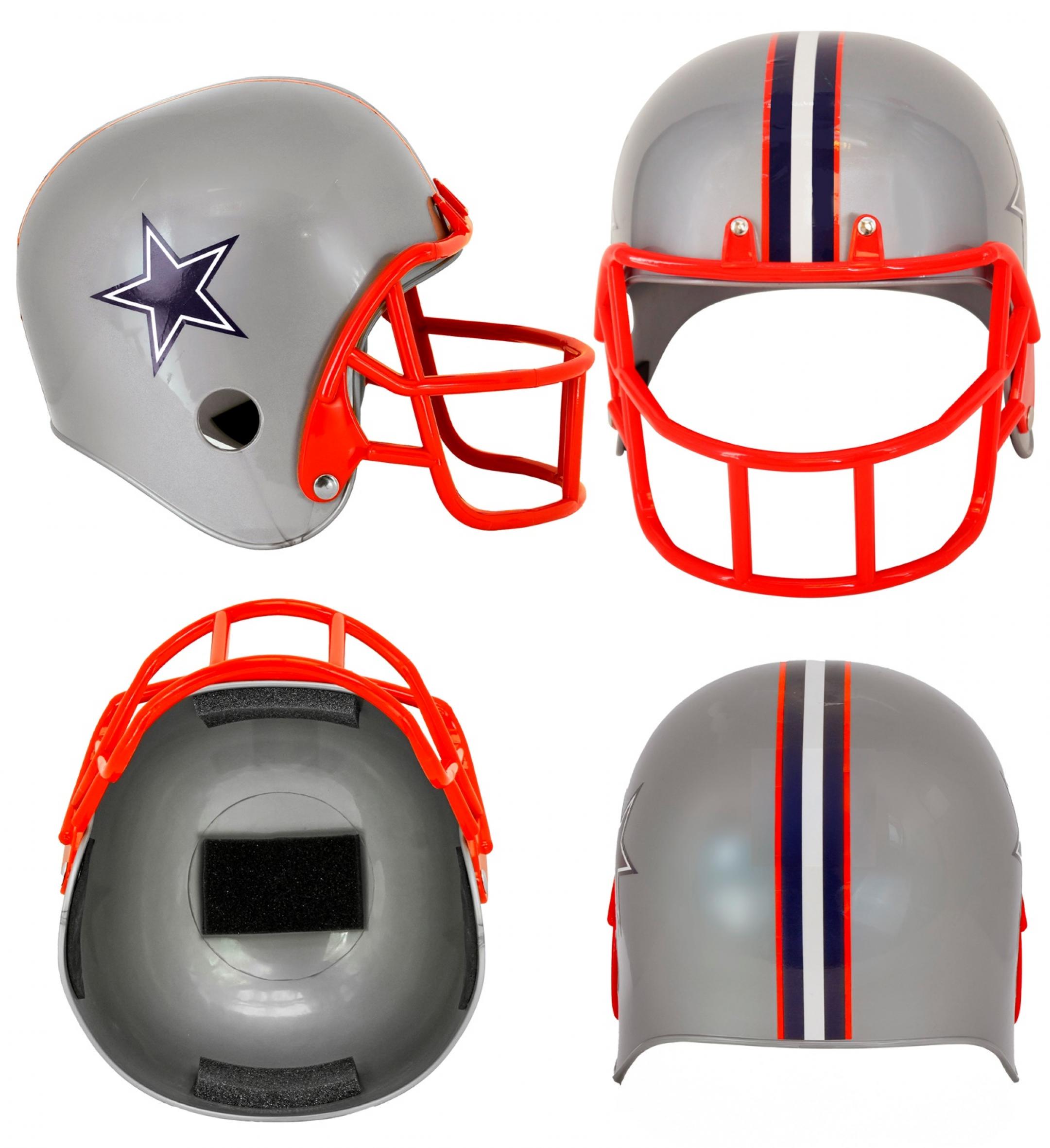 Casque football américain gris argent