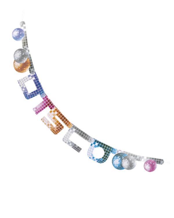 Guirlande lettres disco carton 180cm