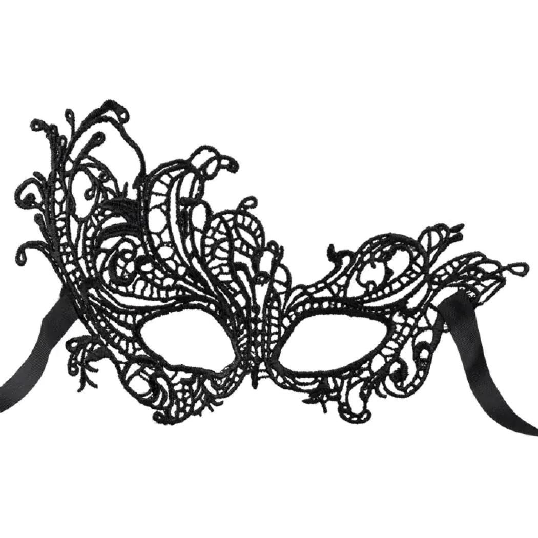 Loup Phoenix dentelle amidonnée noir