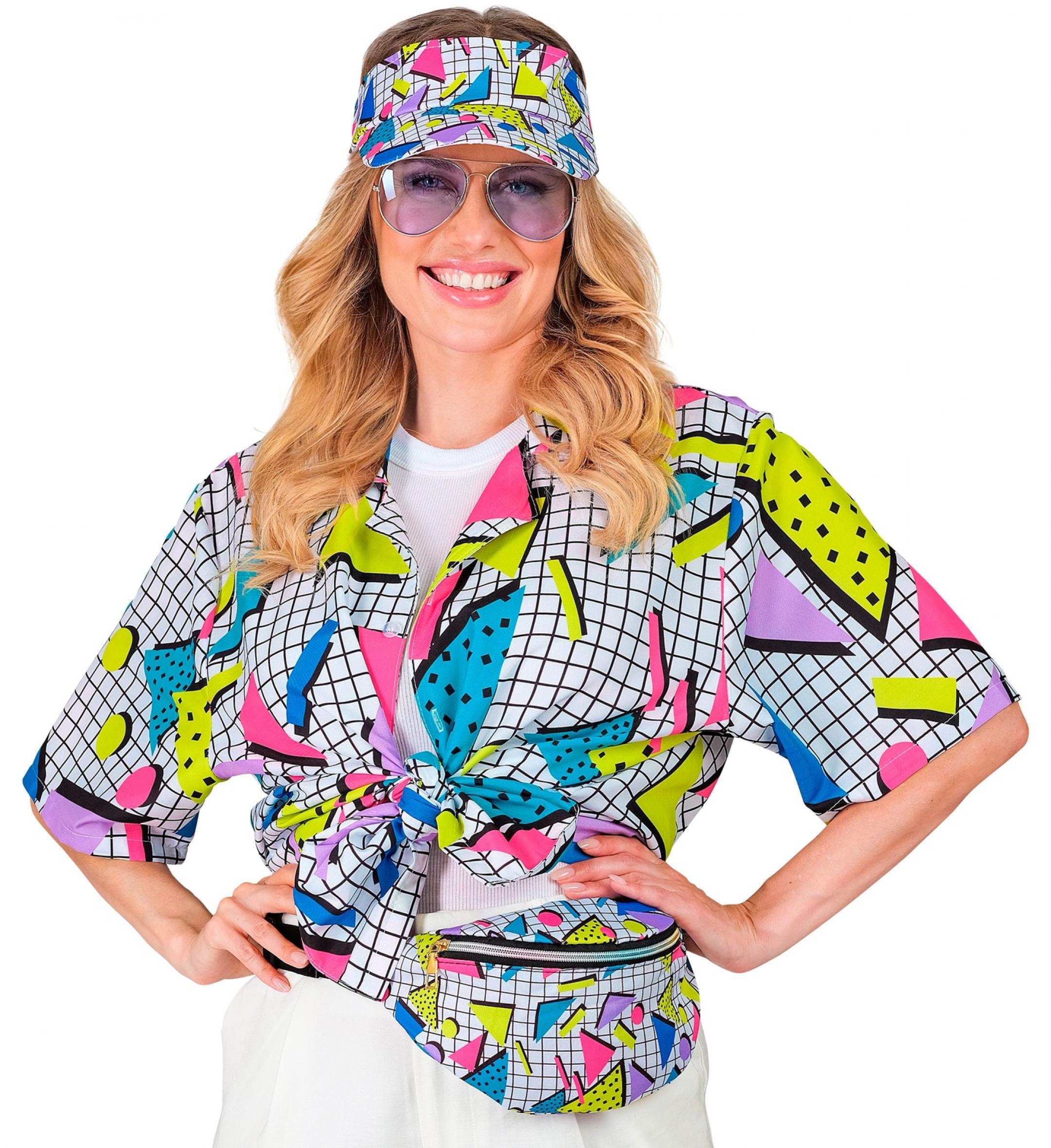 Chemise années 80 funk fashion géométrique taille S/M