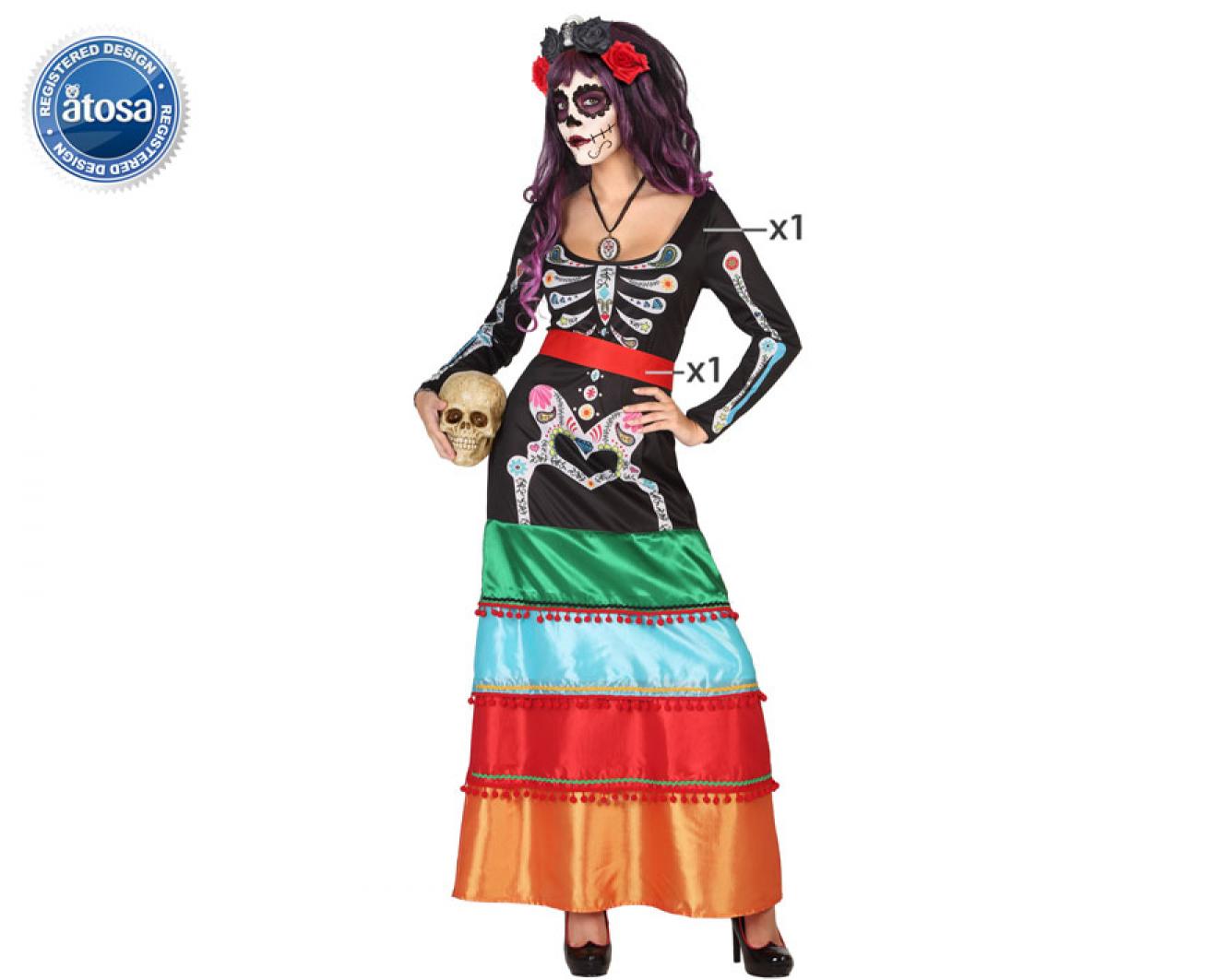 Squelette mexicaine taille XS/S