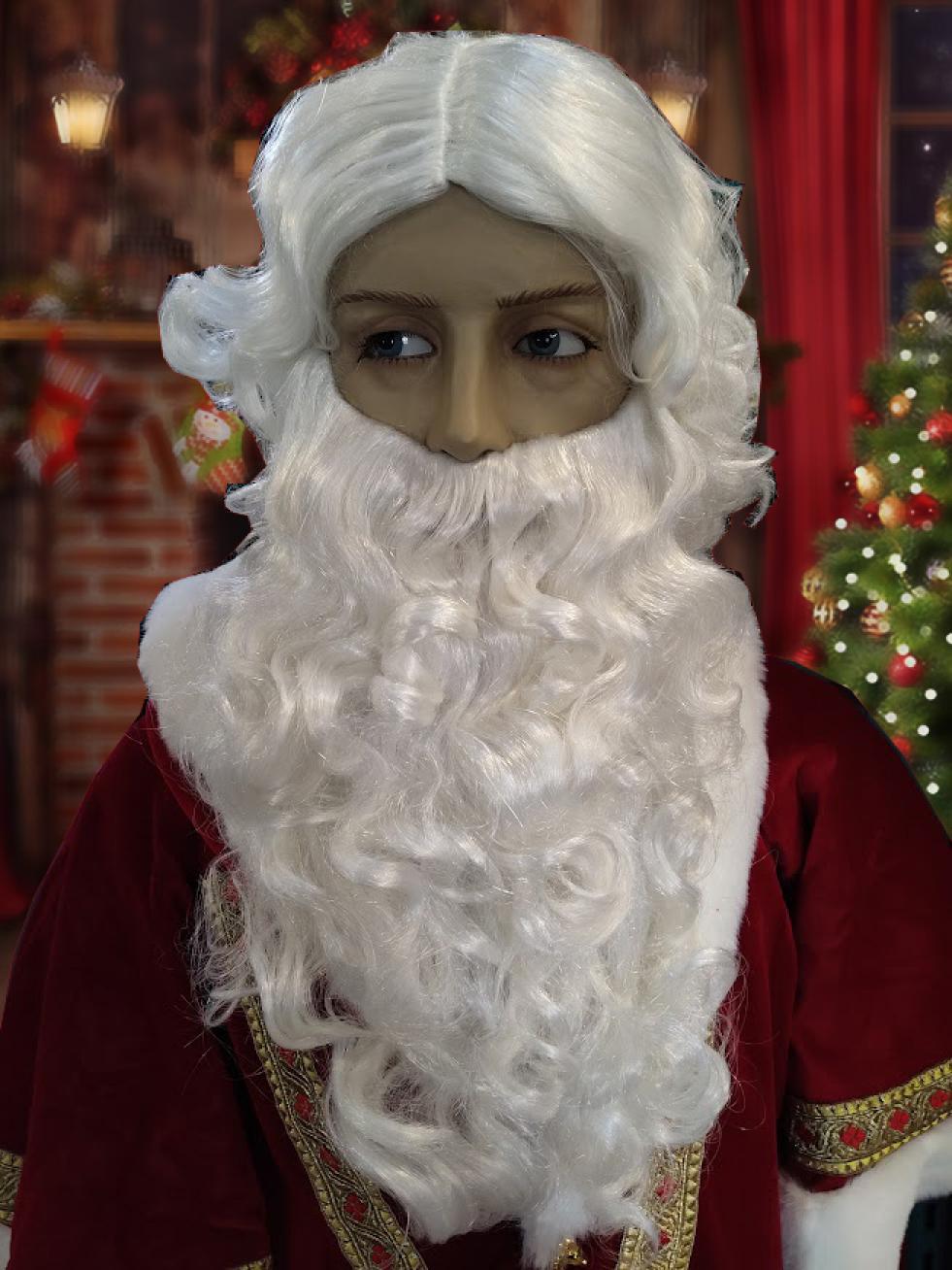Barbe et perruque de Père Noël luxe