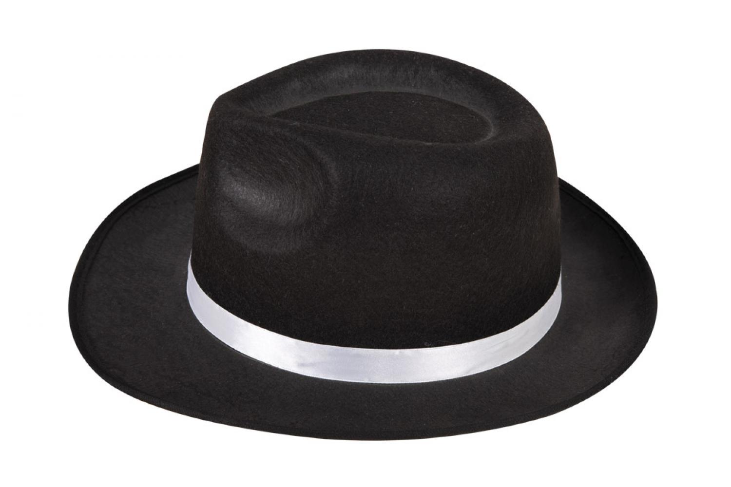 Borsalino noir à liseré blanc