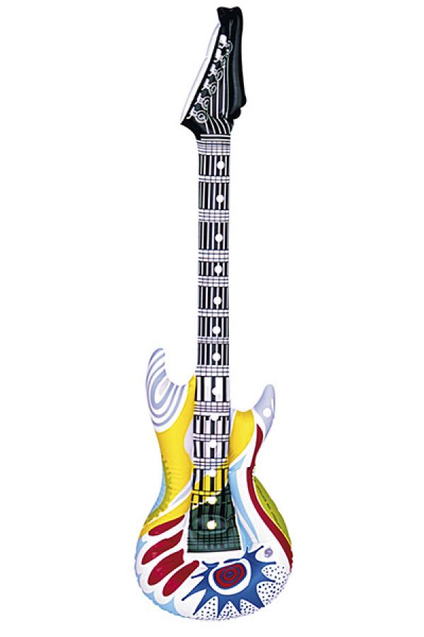 Guitare gonflable flammes 107cm