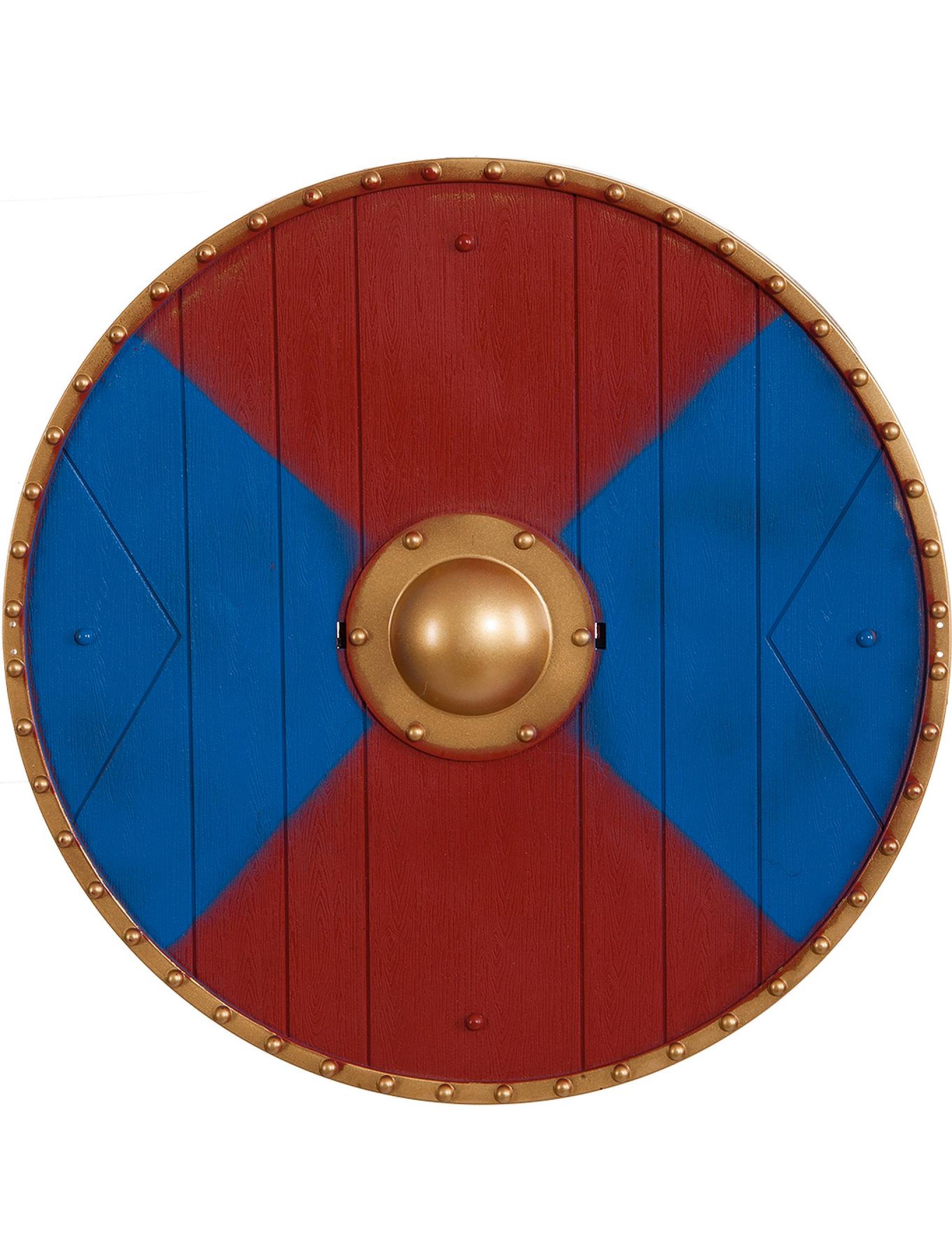 Bouclier viking imitation bois coloré 40cm