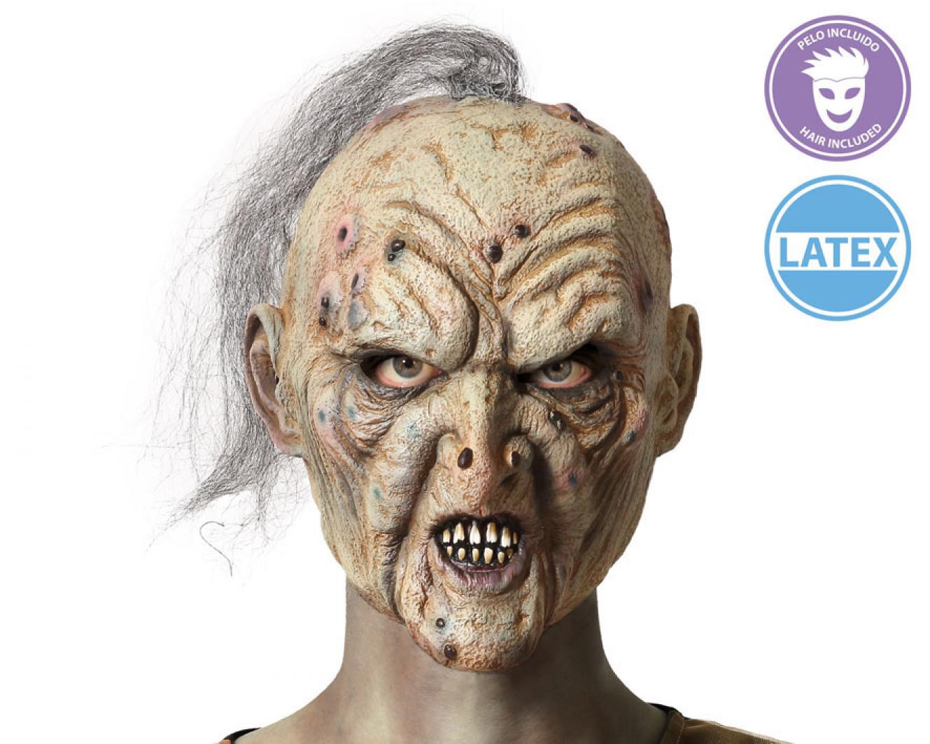 Masque de sorcier zombie en latex