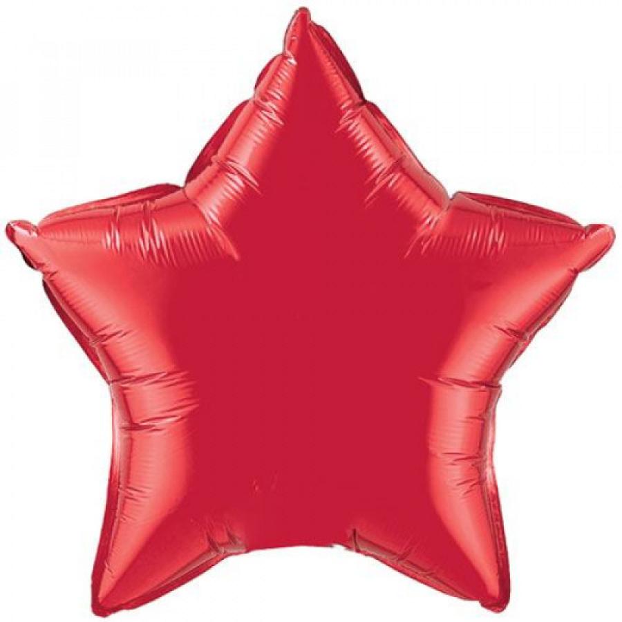 Ballon mylar étoile 45cm rouge