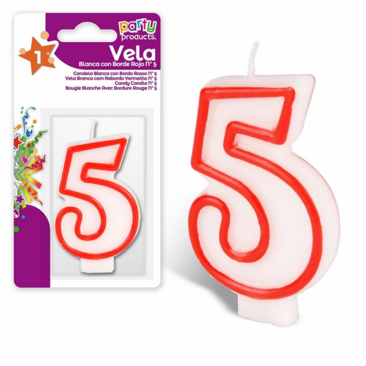 Bougie anniversaire chiffre 5