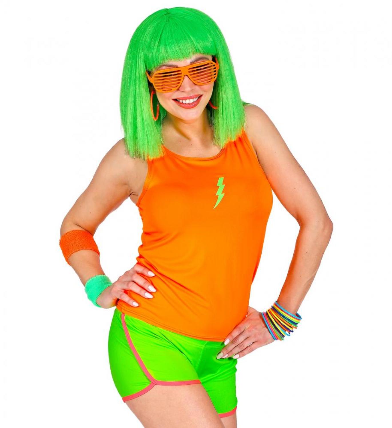 Short vert à liseré rose années 80