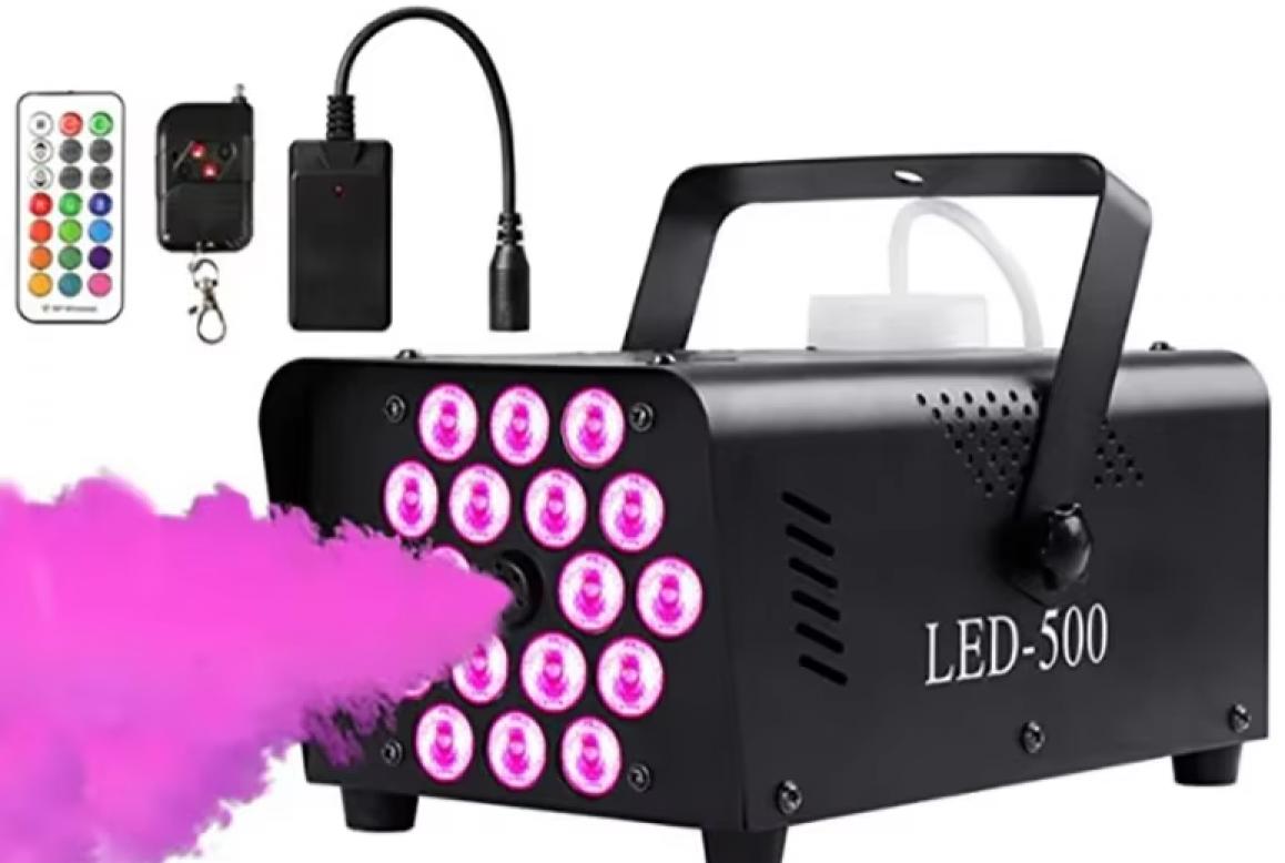 Machine à fumée 500W avevc 18 LED multicolores