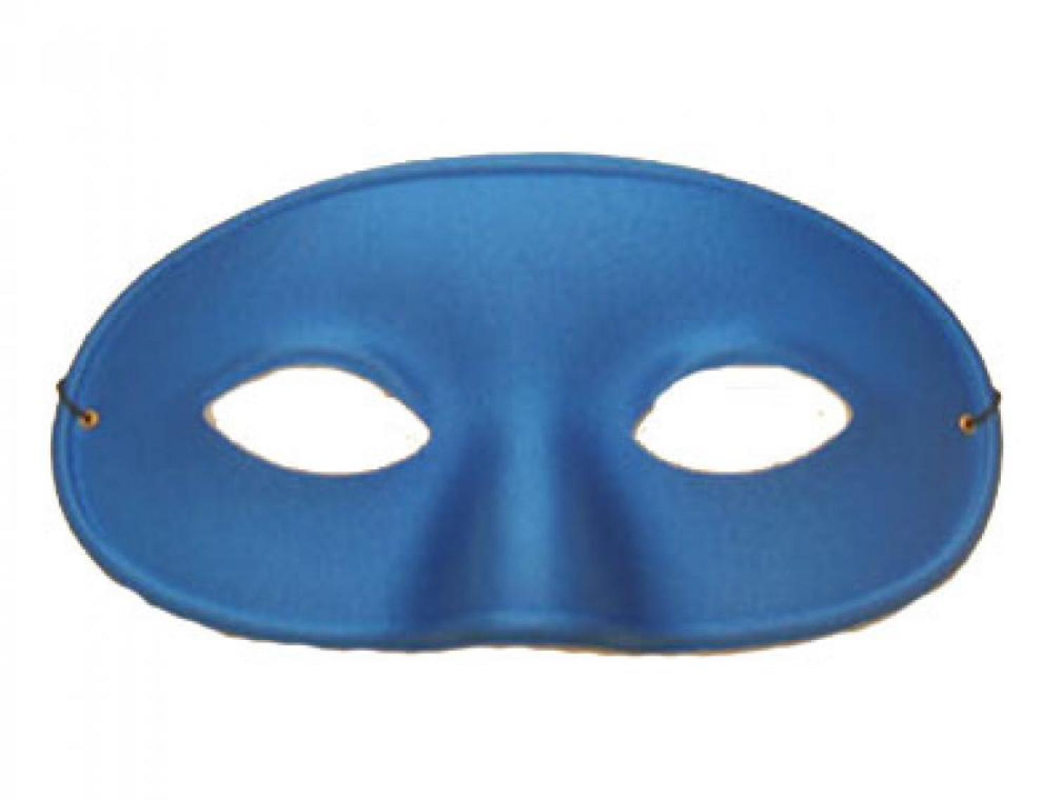 Loup domino satin adulte bleu