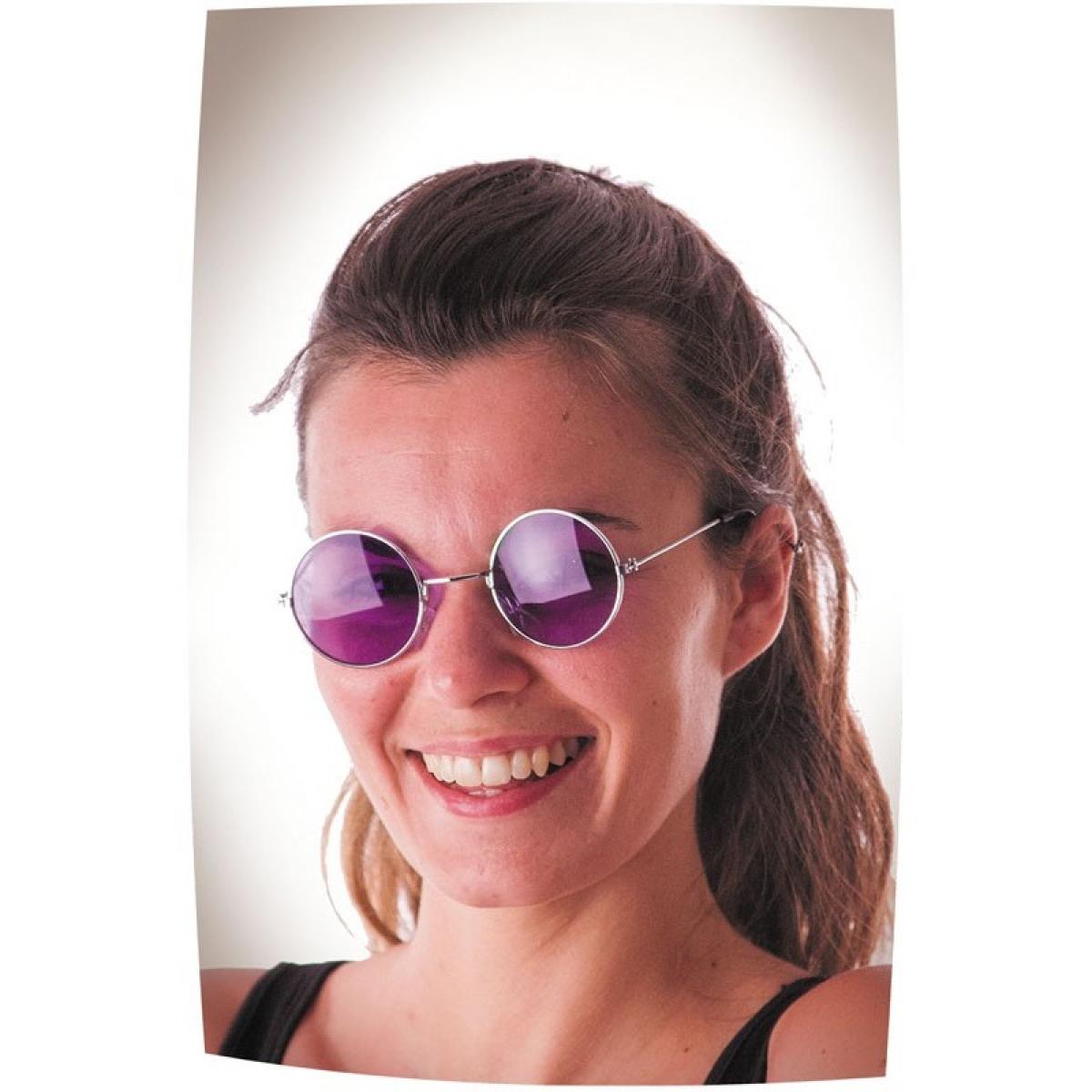 Lunettes hippie rondes violettes (N23)