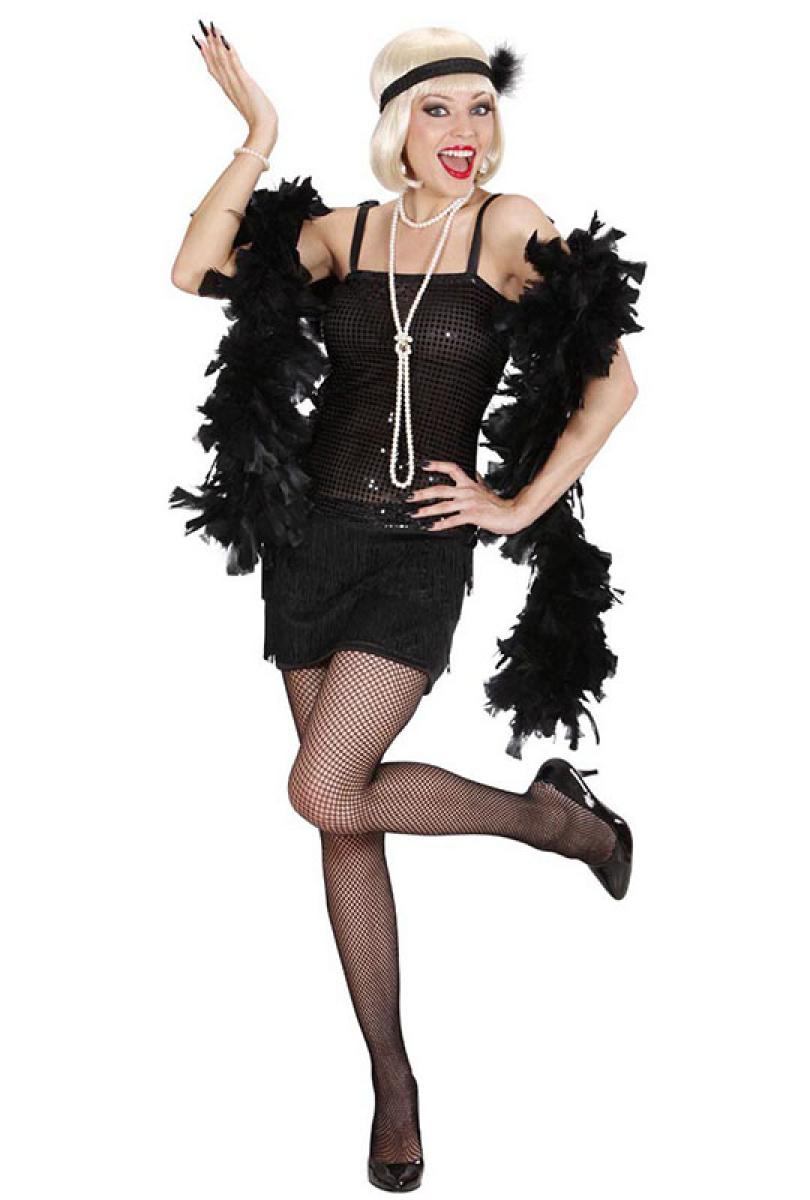 Robe Charleston noire à paillettes taille L