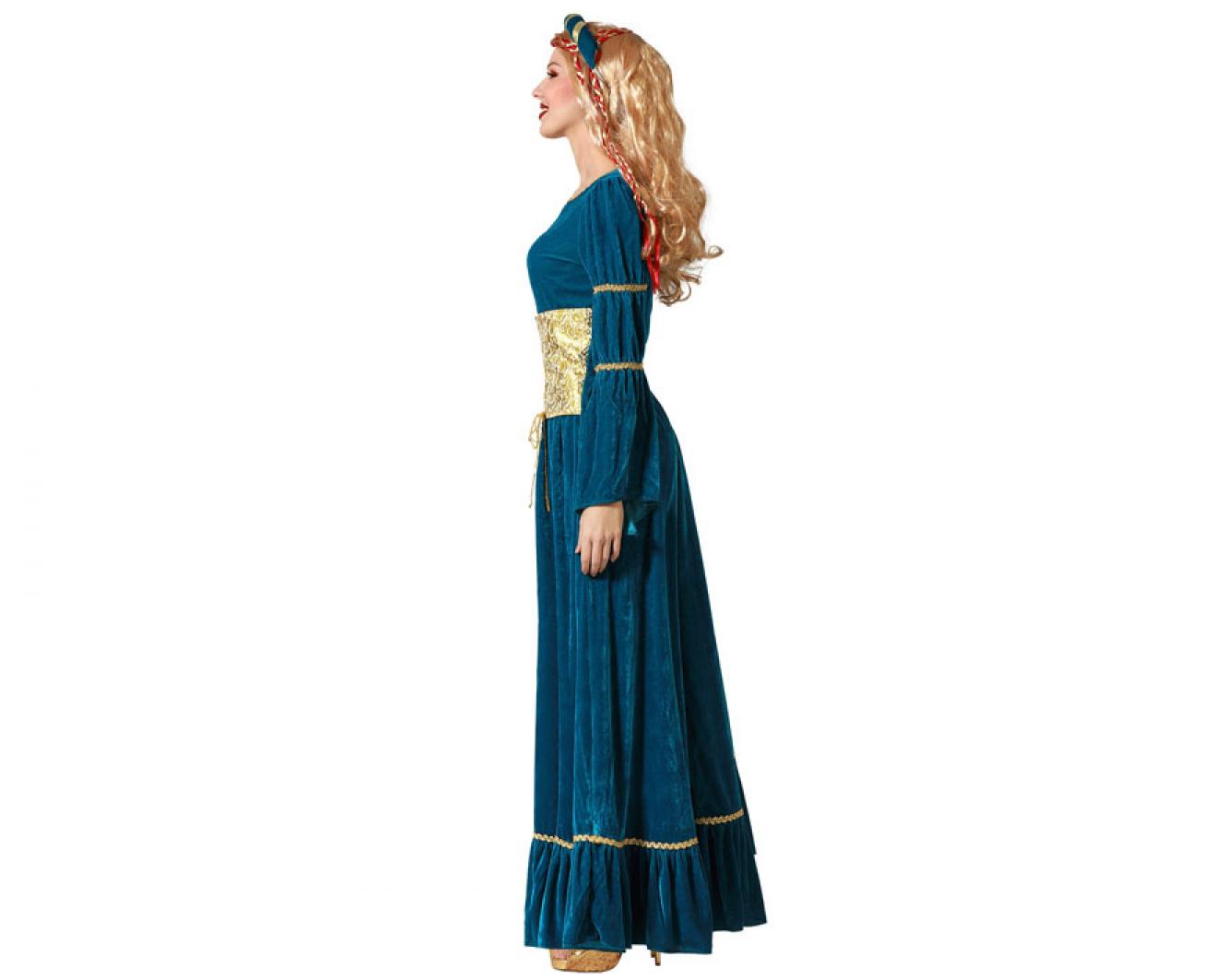 Reine médiévale bleue taille XS/S