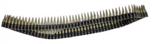 Ceinture cartouchière 96 balles réaliste