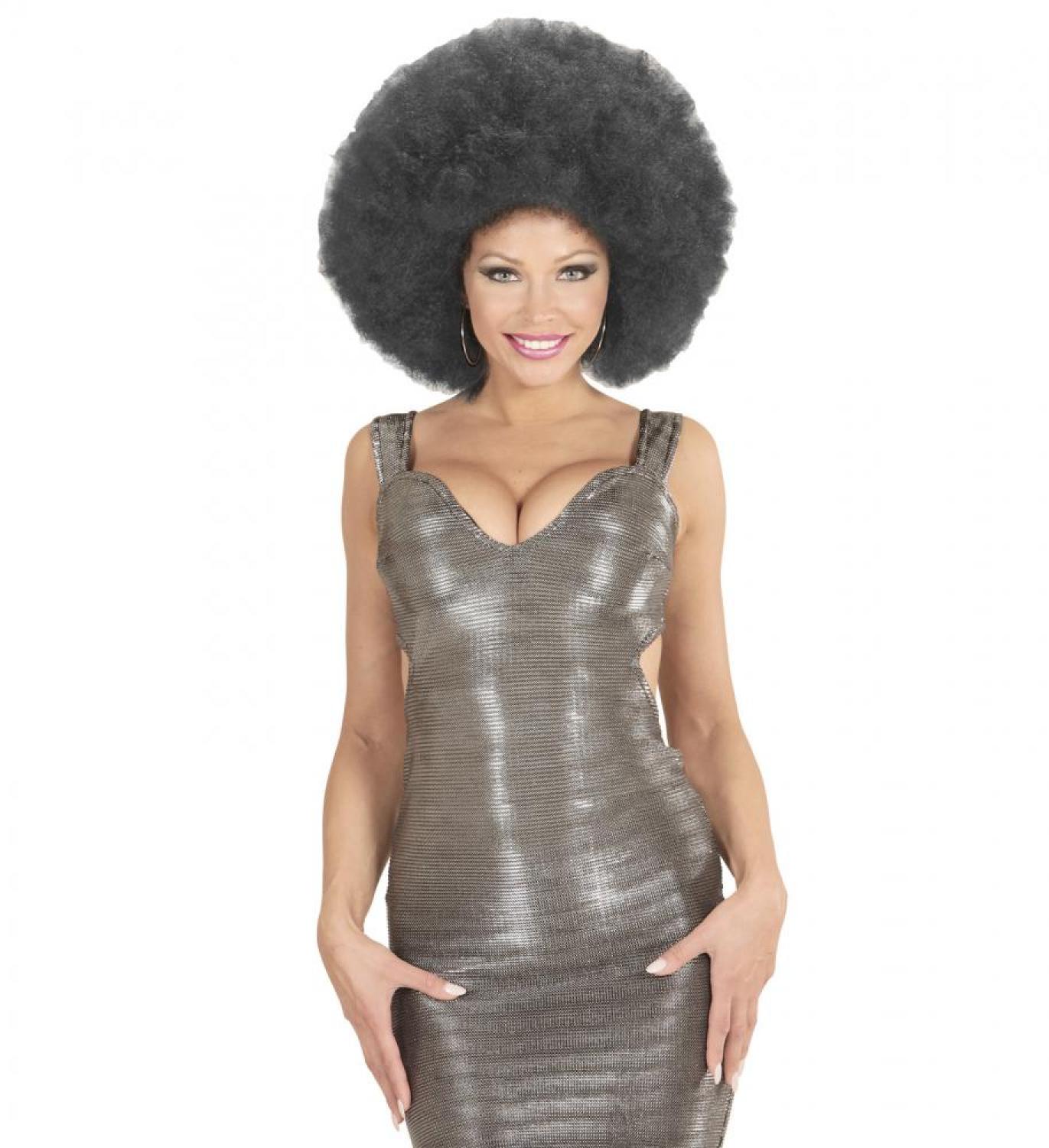 Perruque afro géante noire