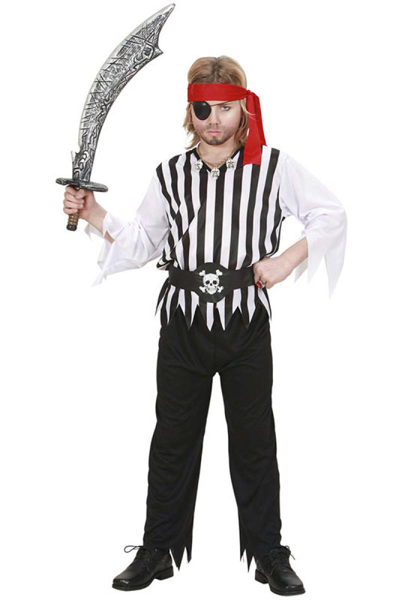 Pirate noir et blanc 5/7 ans