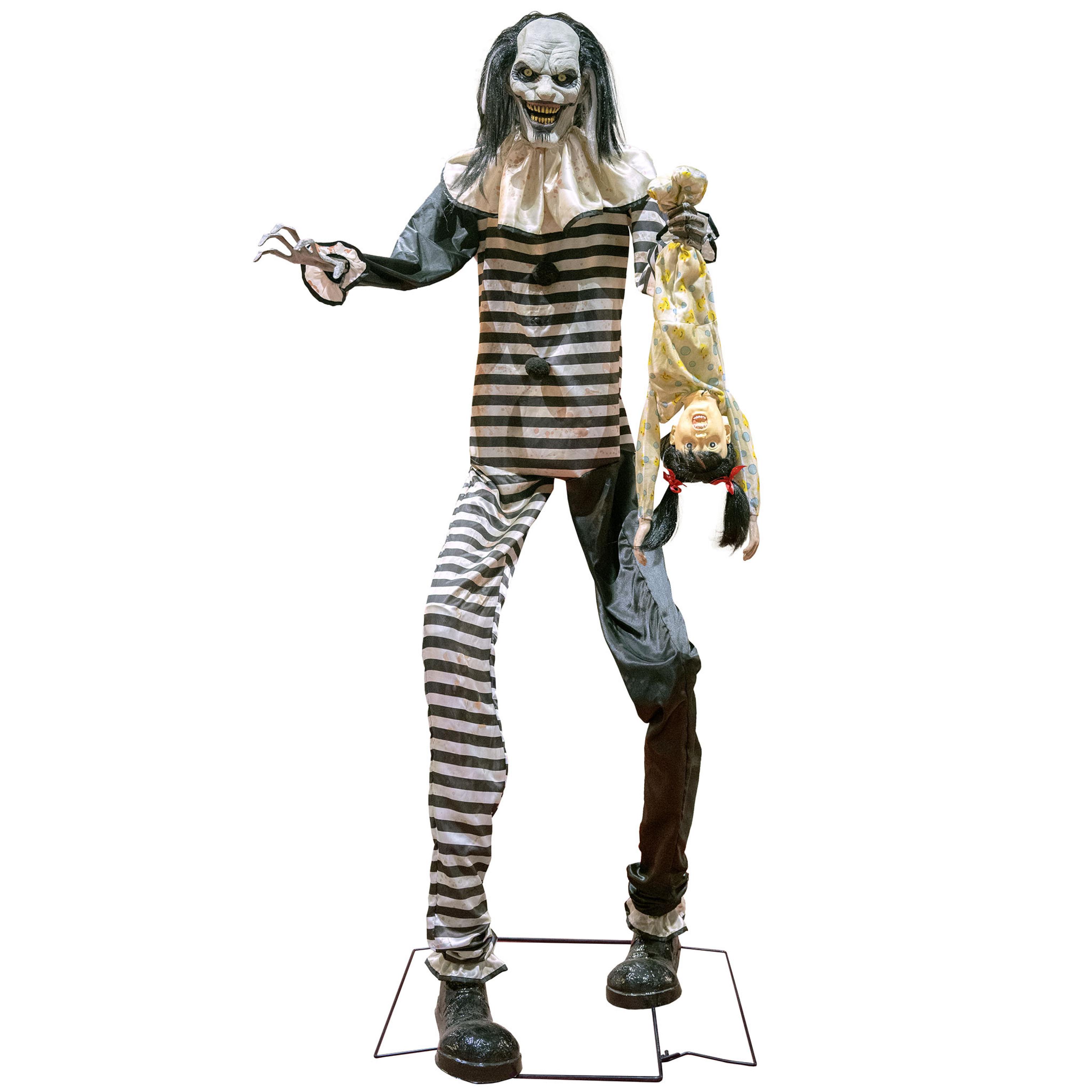 Clown sinistre kidnappeur d'enfant 240cm animatronic