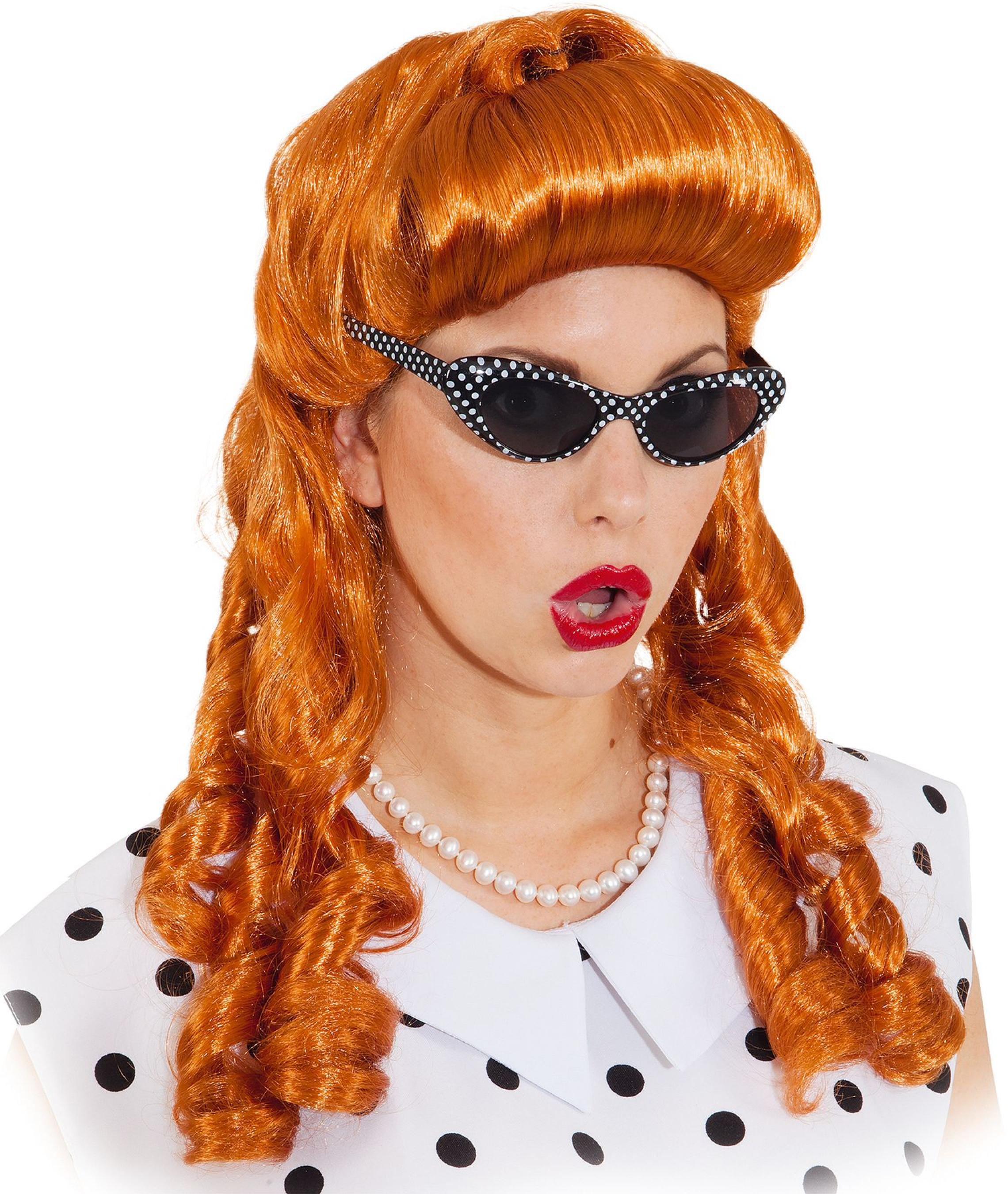 Perruque rouleau rock'n roll rousse