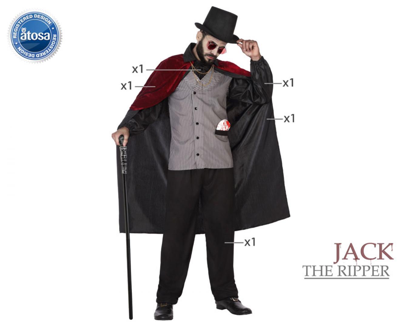 Jack l'Éventreur assassin taille M/L