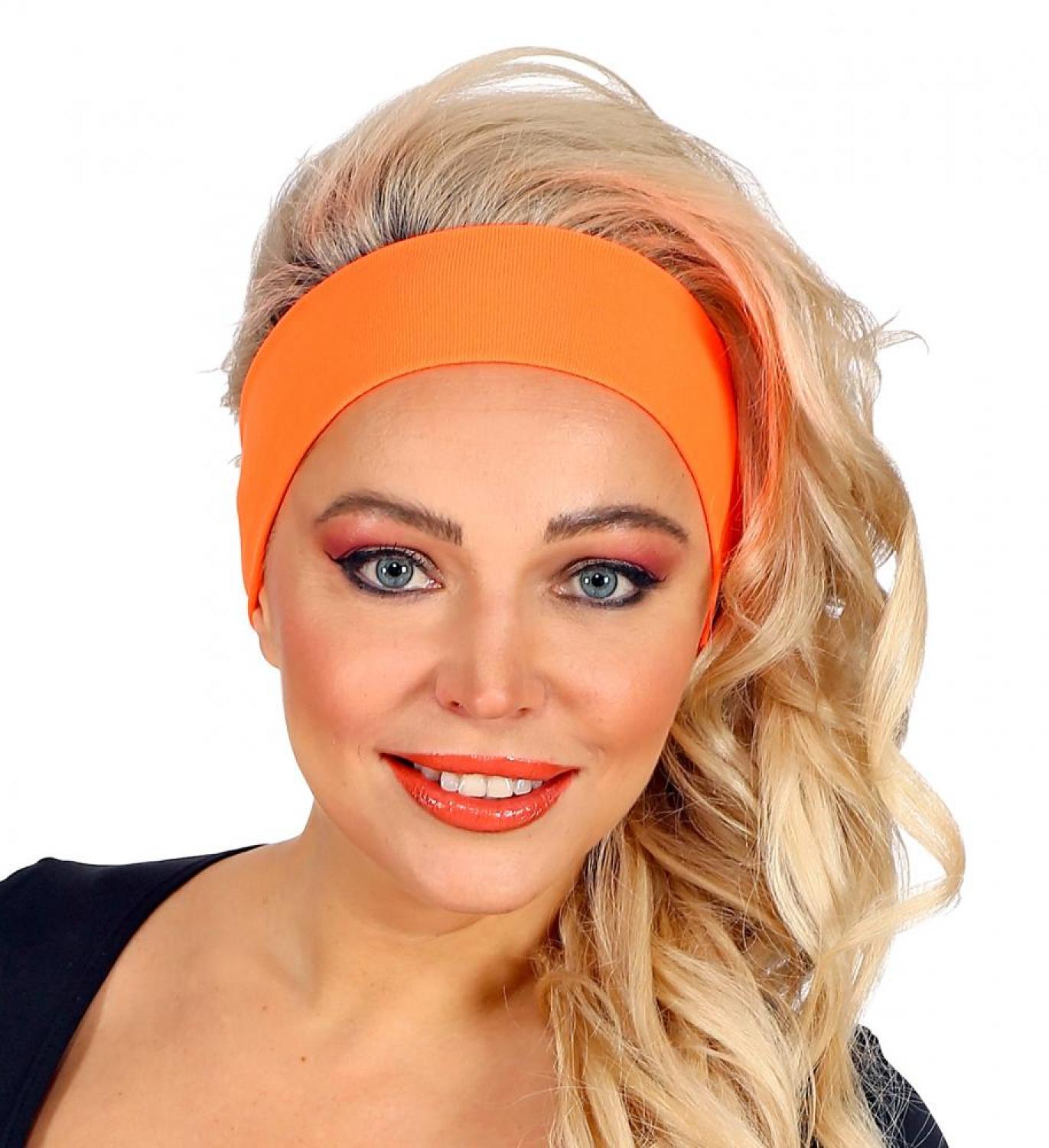 Bandeau élastique fluo pour cheveux orange