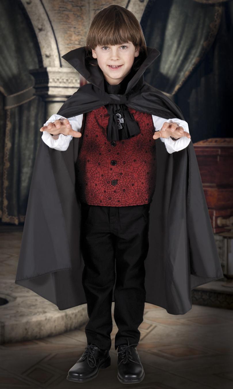 Cape noire en tissu enfant 75cm