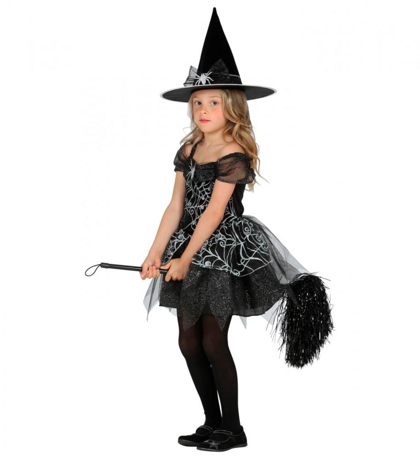 Sorcière noire et argent taille 4/5 ans
