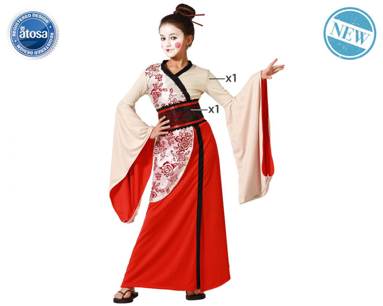 Japonaise geisha beige 5/6 ans