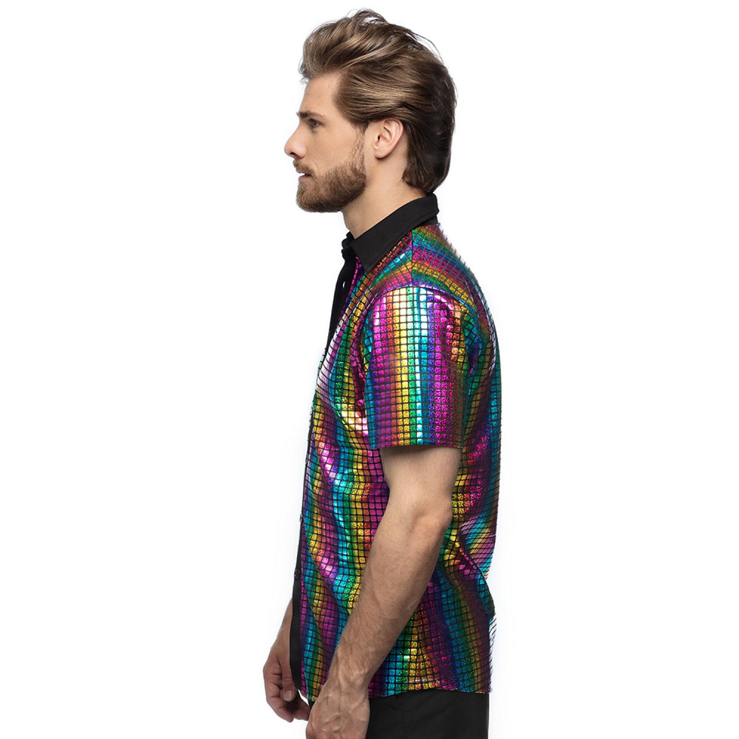 Chemise disco Diamond multicolore taille M