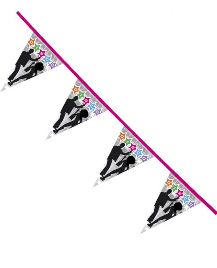 Guirlande fanions disco 6 mètres