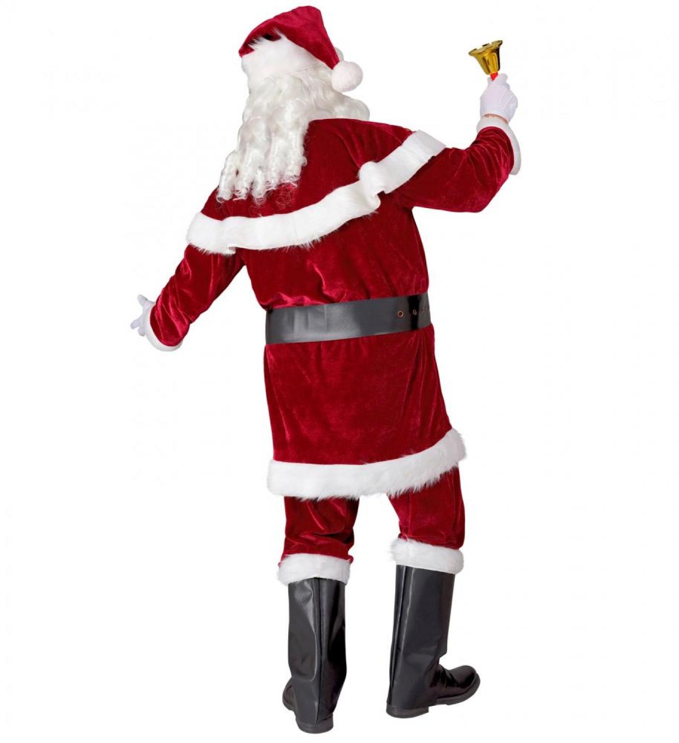 Costume Père Noël velours à motifs or taille L/XL