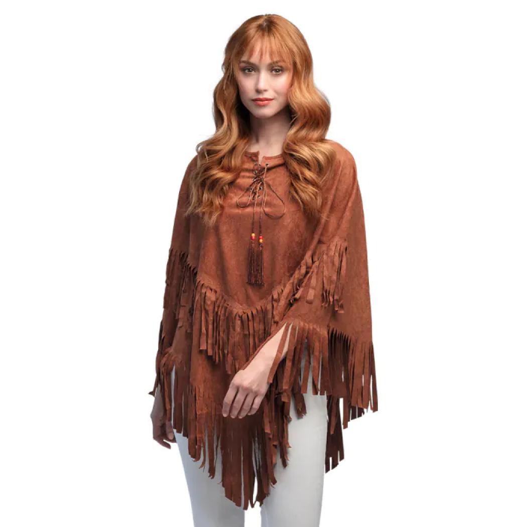 Poncho indien ou cow-boy taille unique