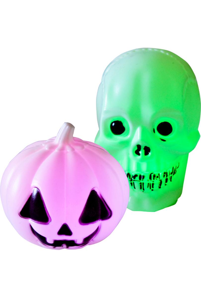 Citrouille ou tête de mort lumineuse