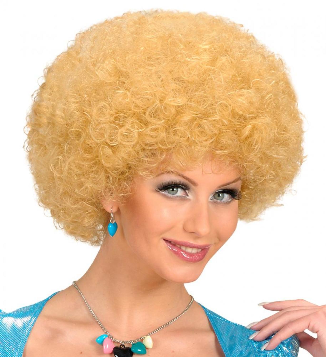 Perruque afro blond