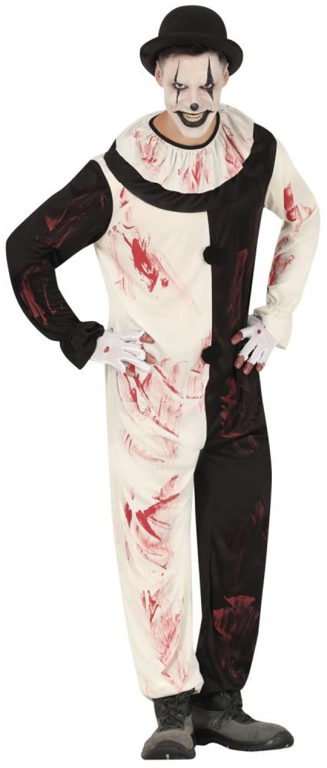 Clown de terreur Pierrot noir et blanc taille L