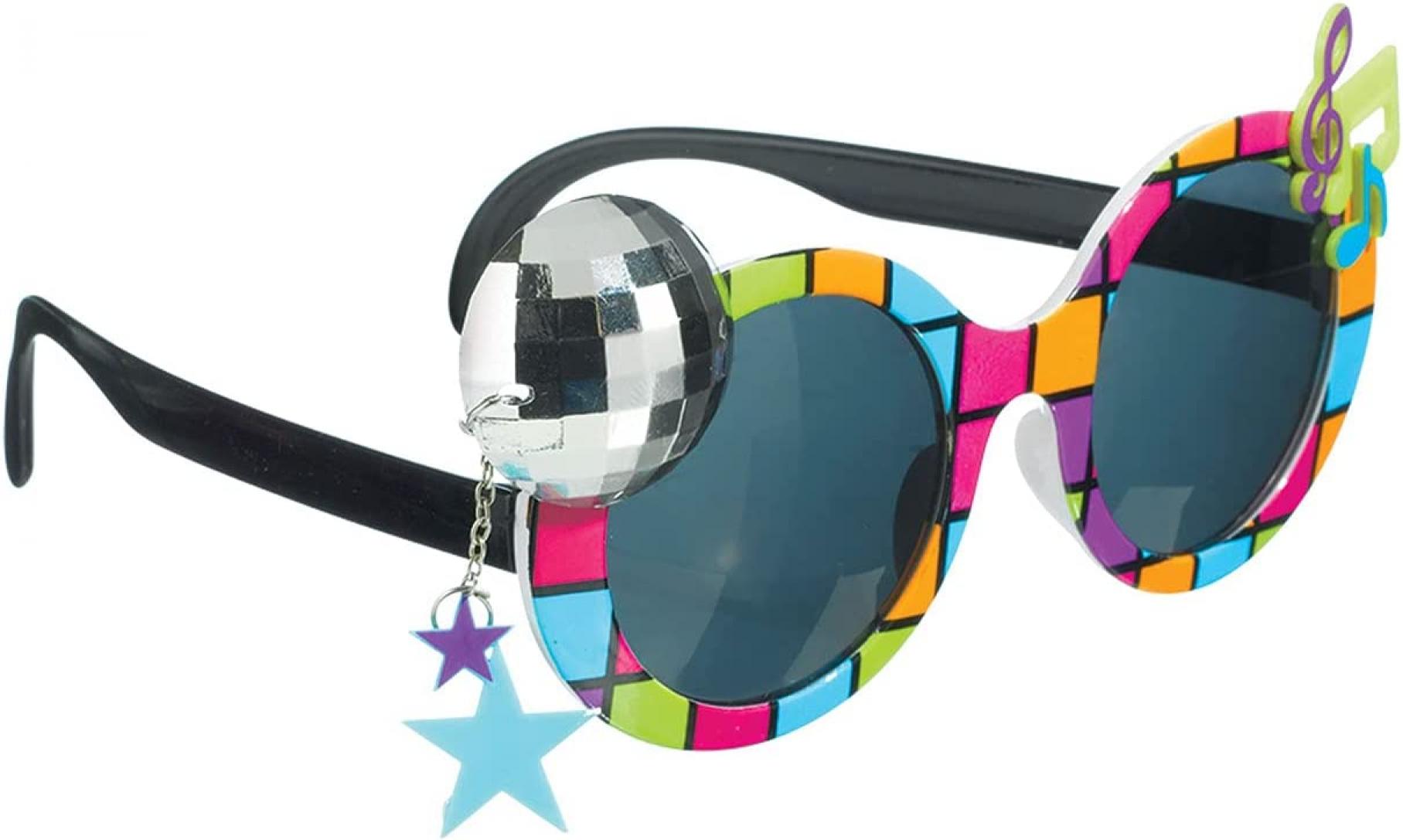 Lunettes disco multicolores (N07)