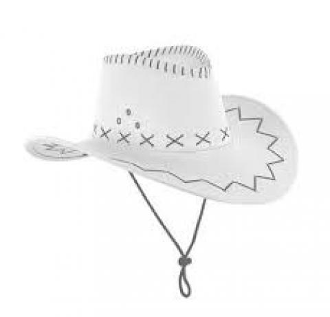 Chapeau cow boy vacher blanc