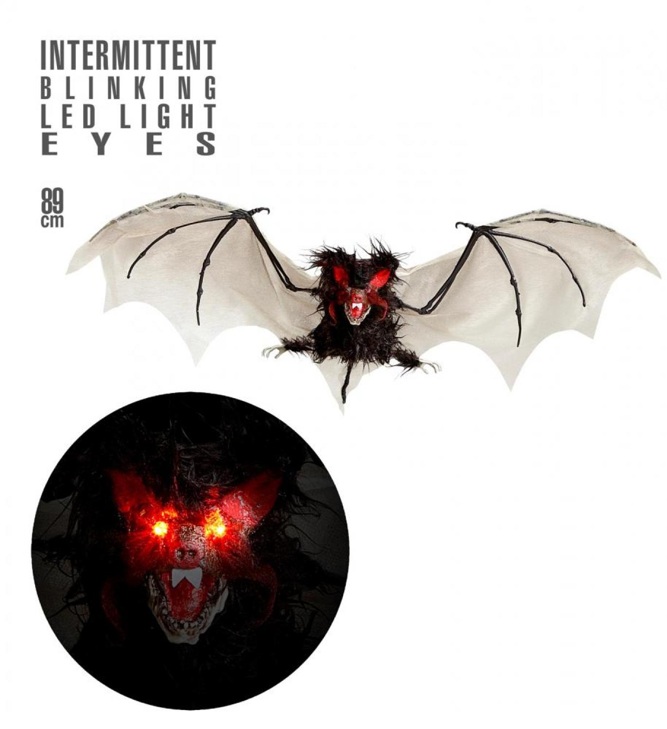 Chauve-souris poilue 89cm lumineuse