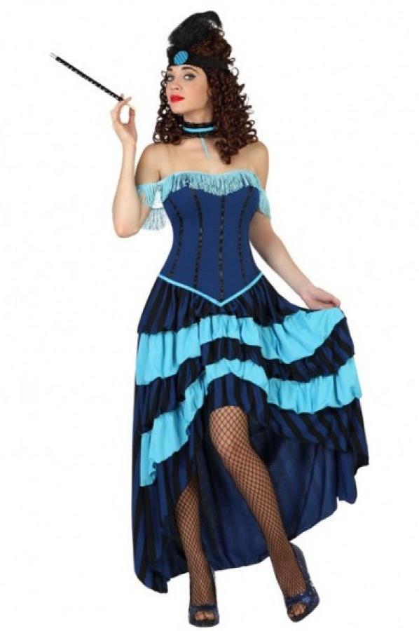 Danseuse de cabaret bleue taille S