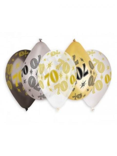 8 ballons jubilé anniversaire 70 ans diamètre 28cm