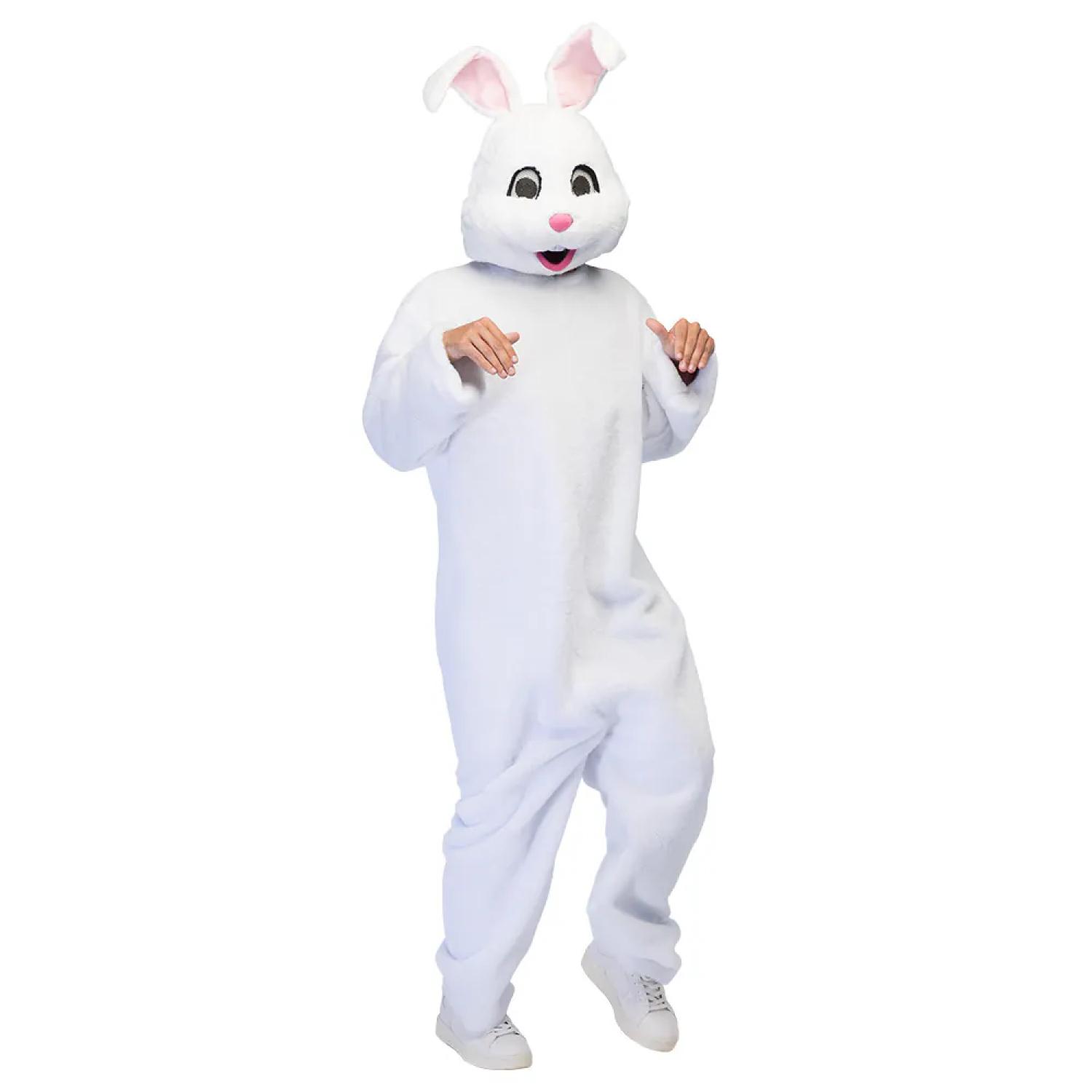 Mascotte lapin en peluche grosse tête