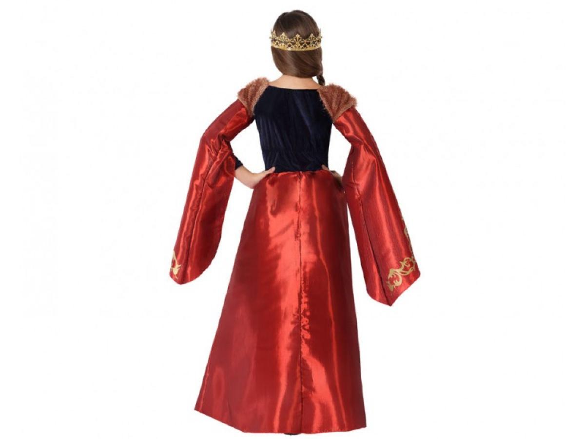 Reine médiévale rouge taille 3/4 ans