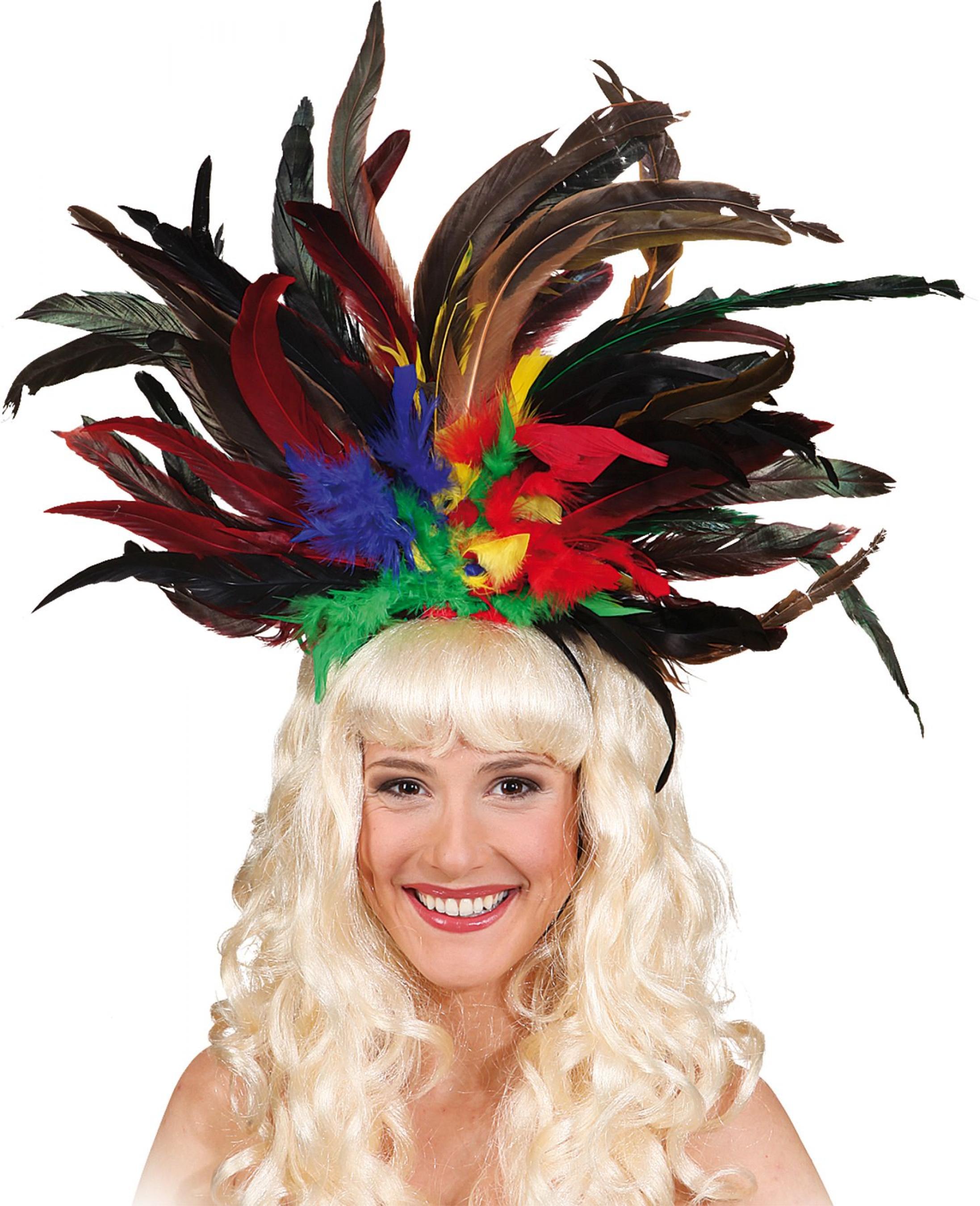 Coiffe serre-tête plumes Rio de Janeiro