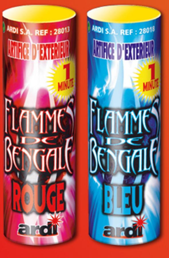 Feu de bengale 1 min bleu à poser