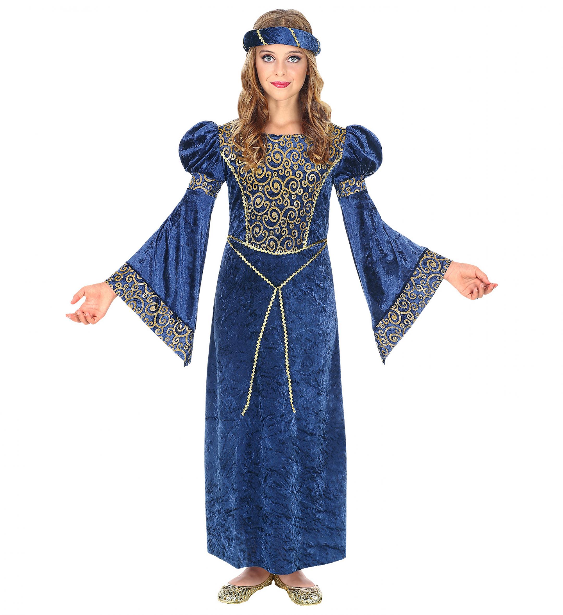 Lady Renaissance bleue et or taille 5/7 ans