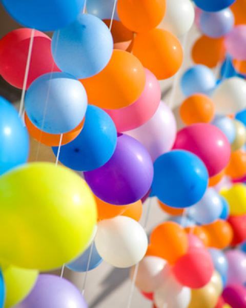 50 ballons latex 25cm multicolores fabriqués en France